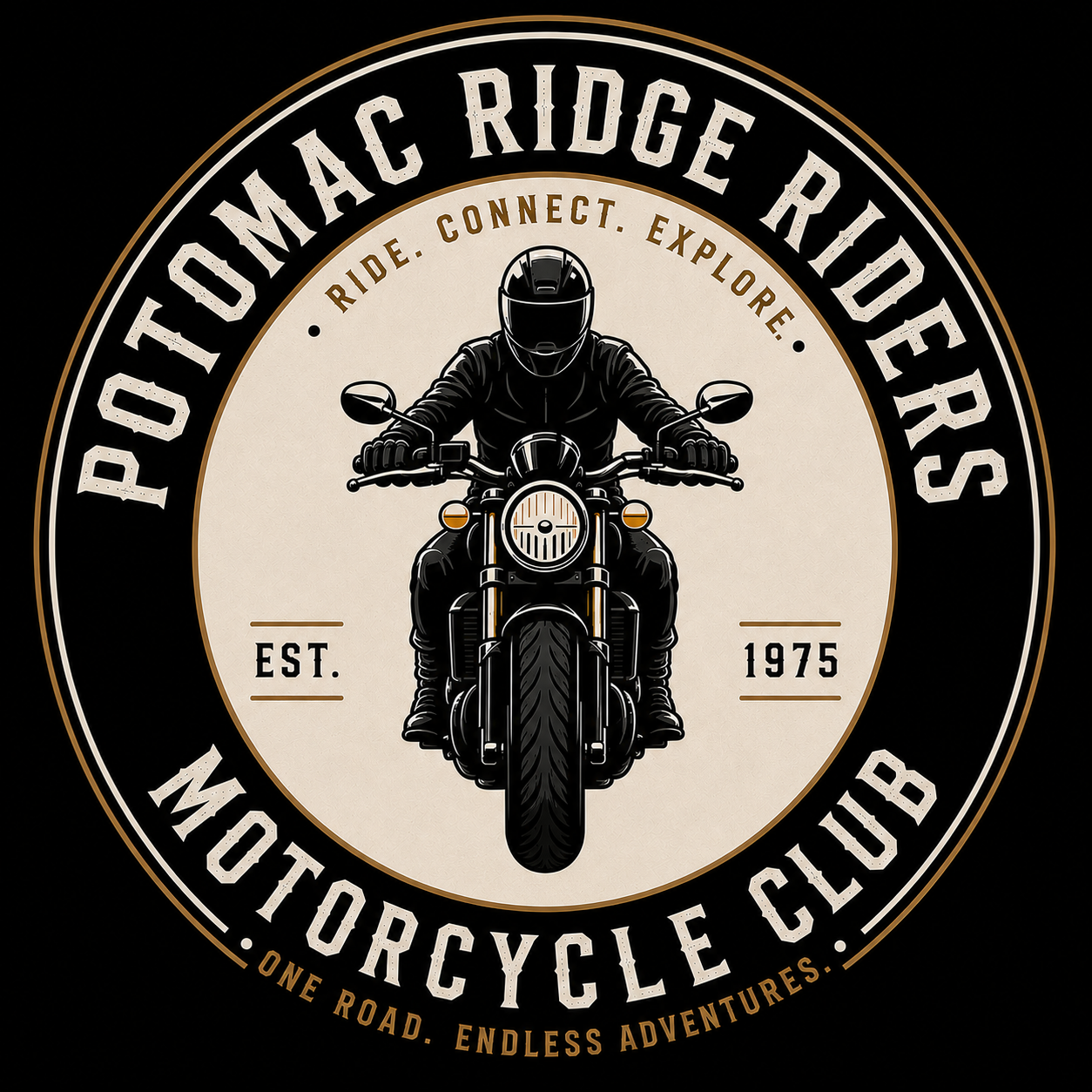 Logo for the Potomac Ridge Riders Motorcycle Club
